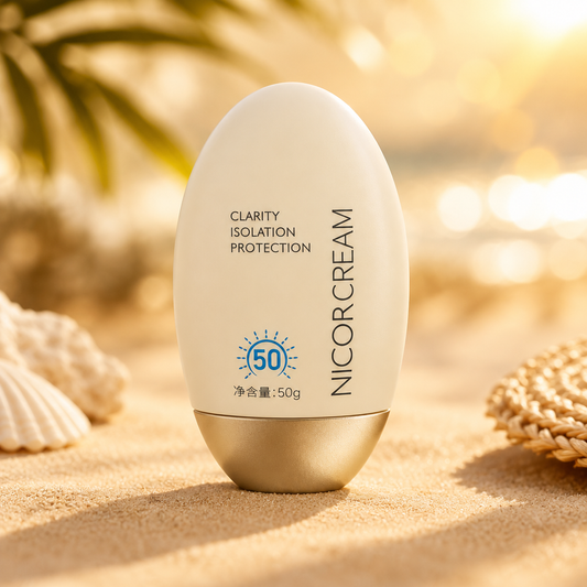 ClarityShield SPF 50 sunny beige background 3